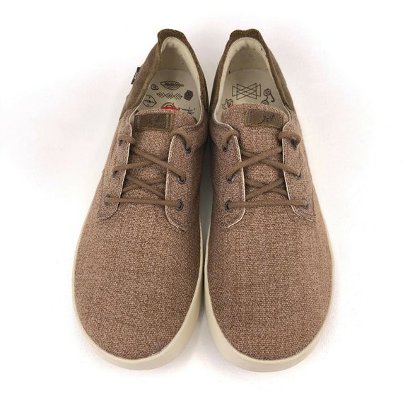 Chaco Davis Lace Casual Brown Canvas Shoes 11 - Picture 4 of 7